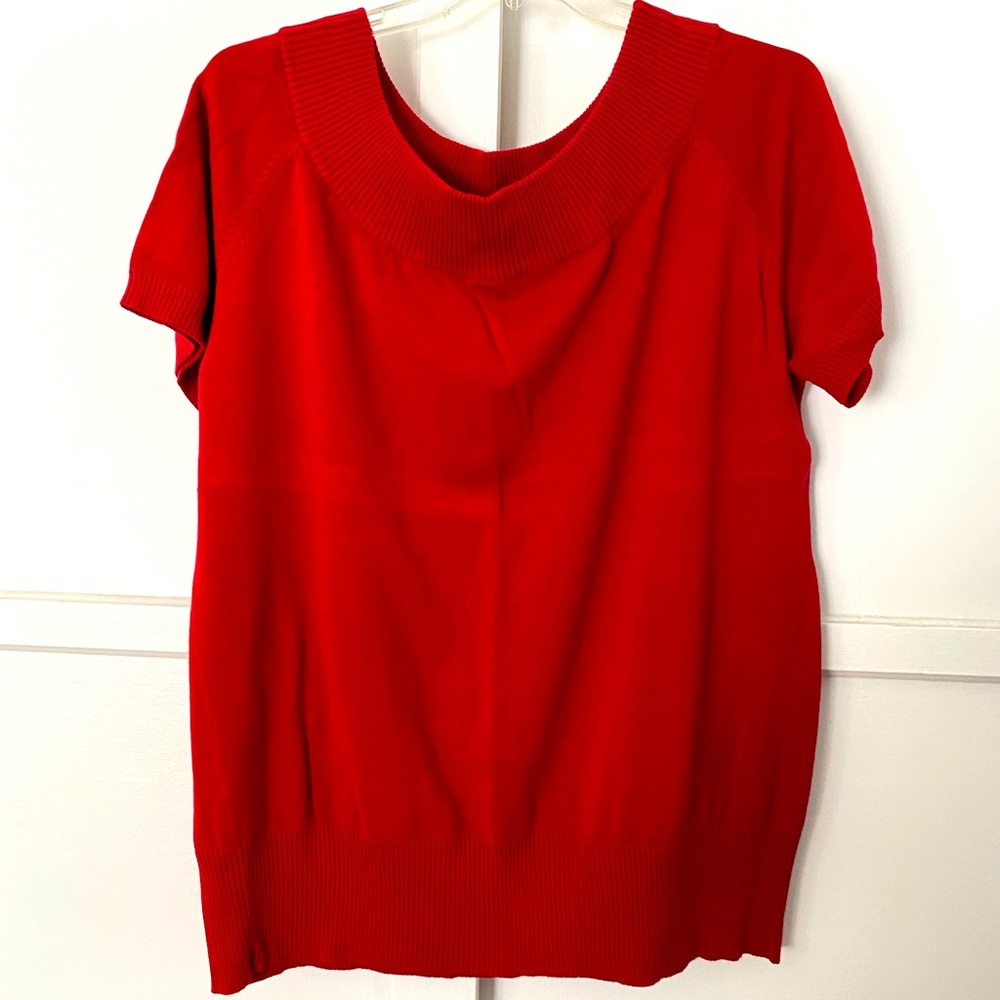 Torrid Red plus size sweater blouse